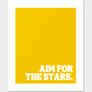 Yellow Aim For The Stars Posters and Art